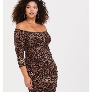 Torrid leopard bodycon dress